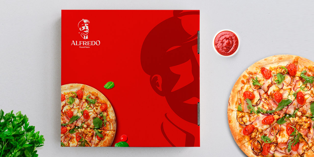 Alfredo Restaurant Logo Design Branding Packaging