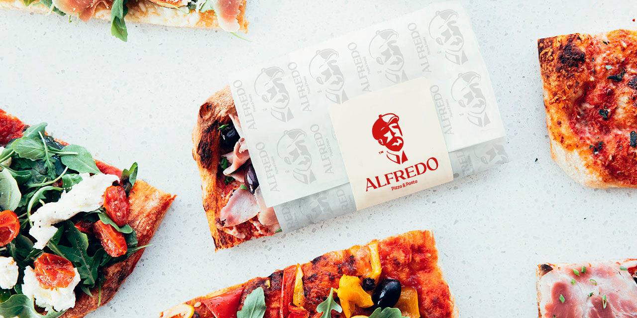 Alfredo Restaurant Logo Design Branding Packaging