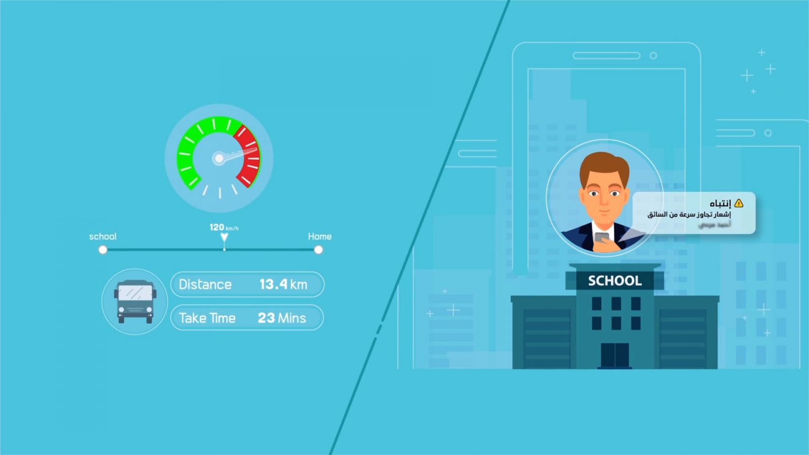 Transpooler - School Buses Tracker - Animation & Motion Graphic
