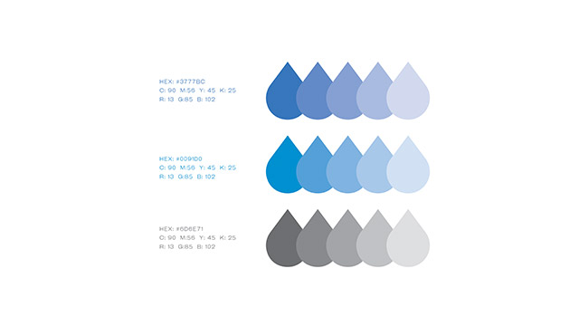 aqua plast logo design color palette branding design