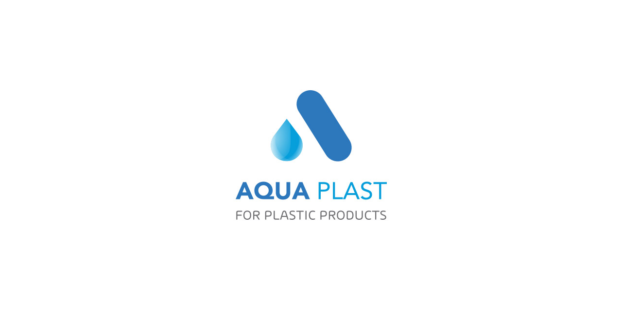 Aqua Plast Logo Design typography branding 