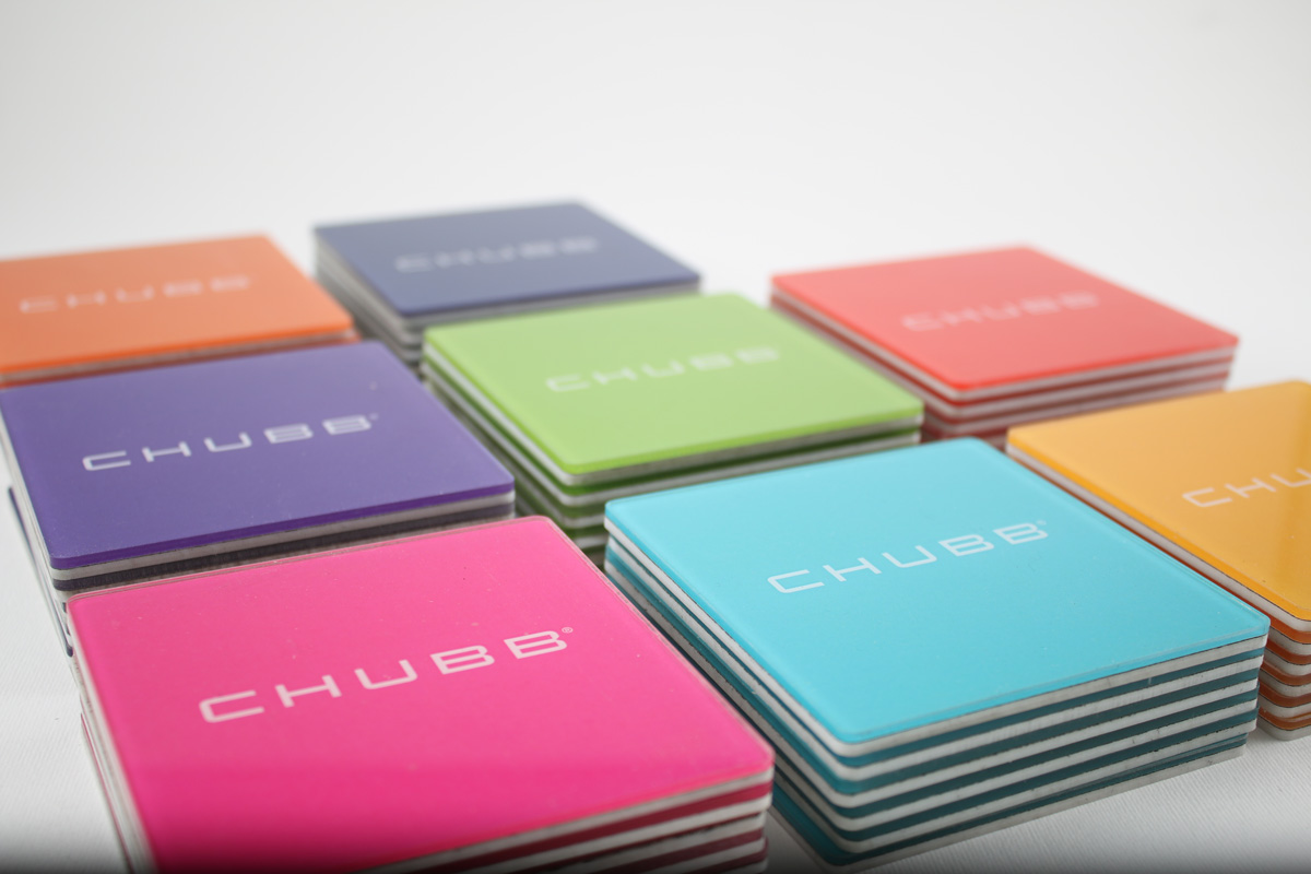 chubb coasters production giveaways