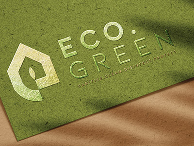 ECO.GREEN Logo Concept Branding Creative Illustration Logo Design Color Them Branding