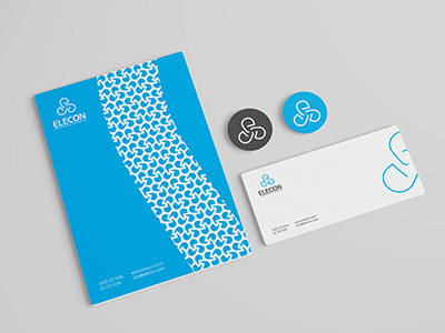elecon logo design branding elements business card design production