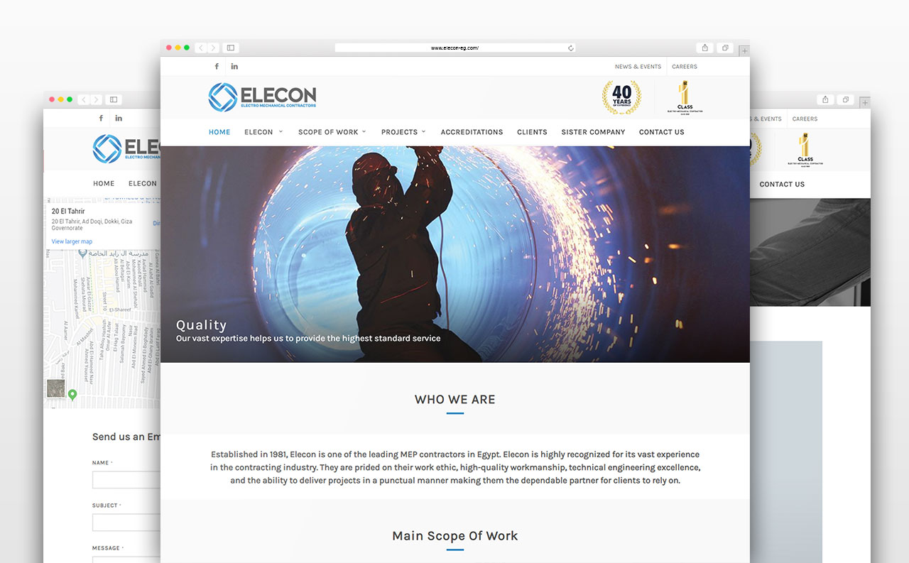 elecon website design and development