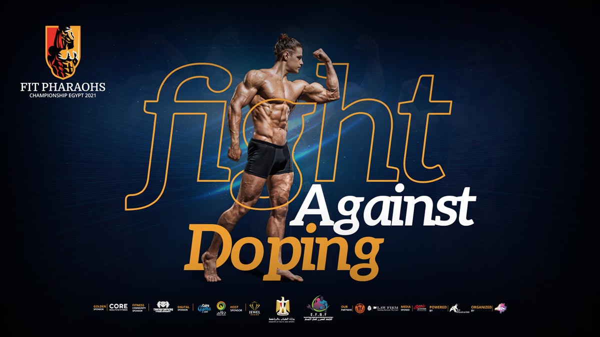 Sports Event Slogan Fight Against Doping Event Poster Fitness Marketing Championship