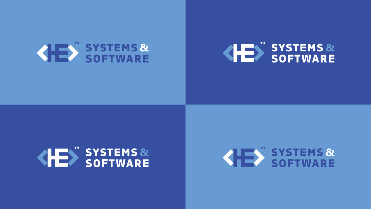 HE Software Logo Concept and Logo Design Identity Colore Them