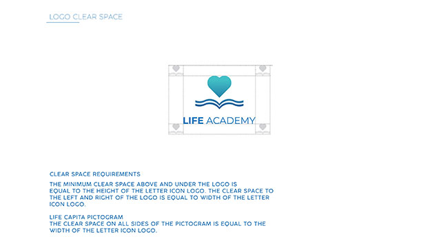 life academy logo clear space