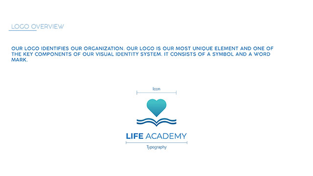 life academy logo identity overview