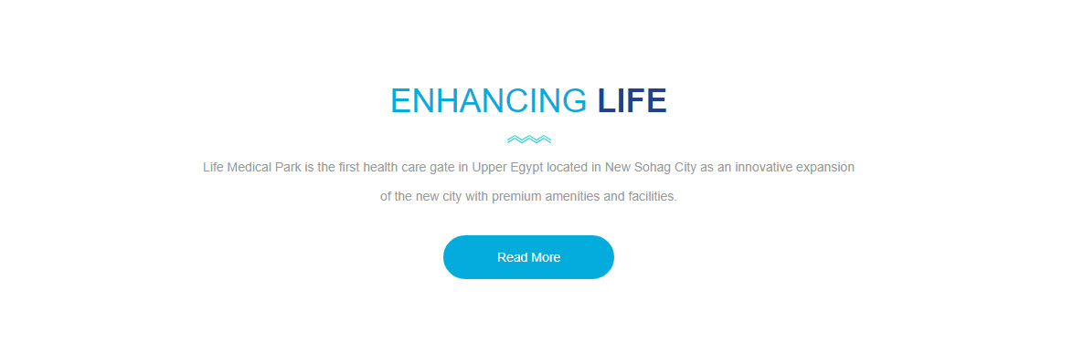 Life Medical Park UI & UX Development Web Design Website Home Page Enhancing Life