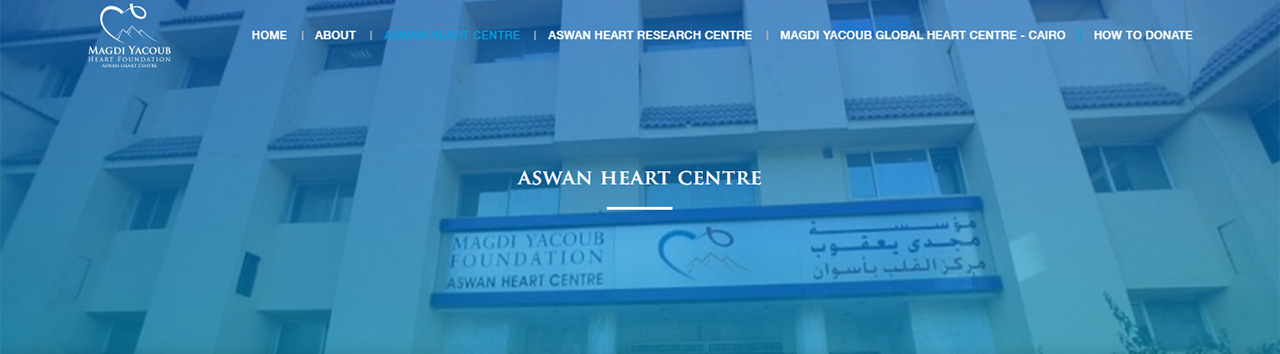 MAGDI YACOUB - Website Design & Development Aswan Heart Center UI & UX Development