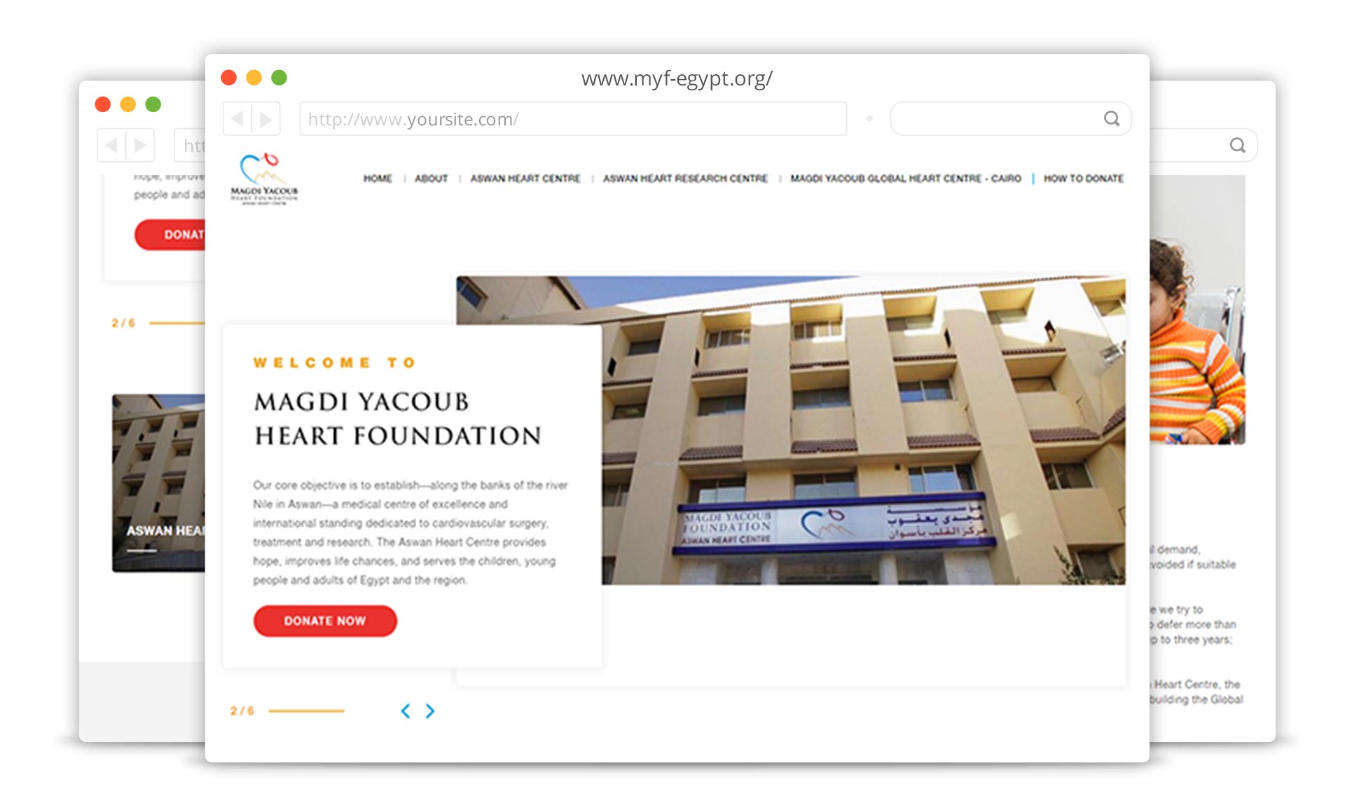 MAGDI YACOUB - Website Design & Development UI & UX Development Home Page Header