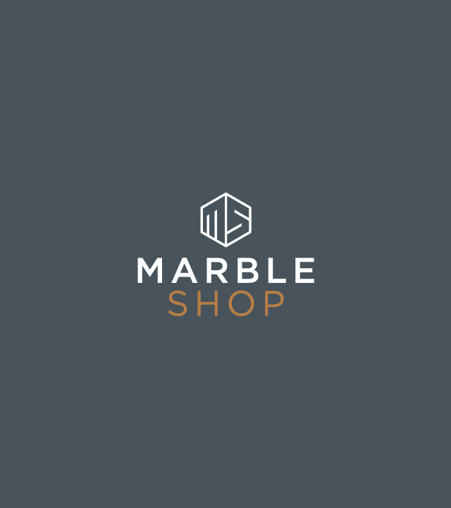 marble shop logo design typography logo concept background color