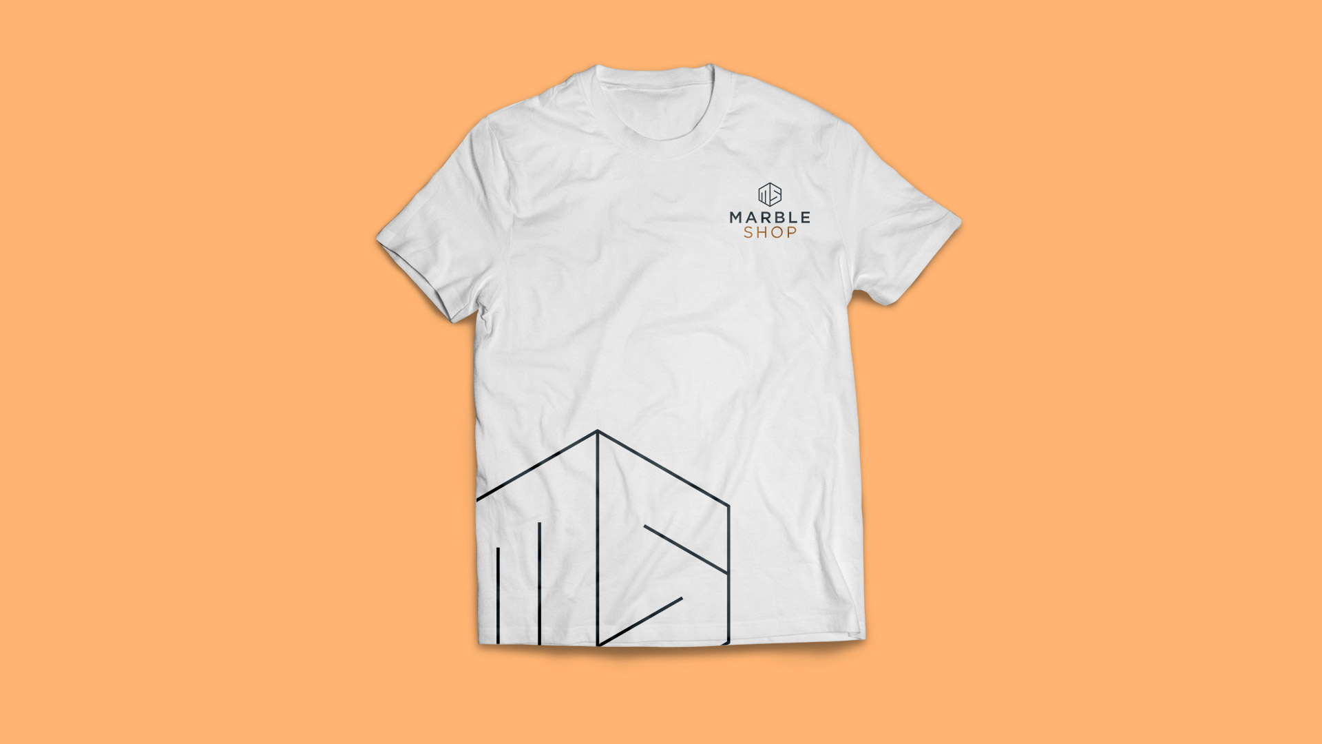 marble shop logo design branding elements t-shirt production 