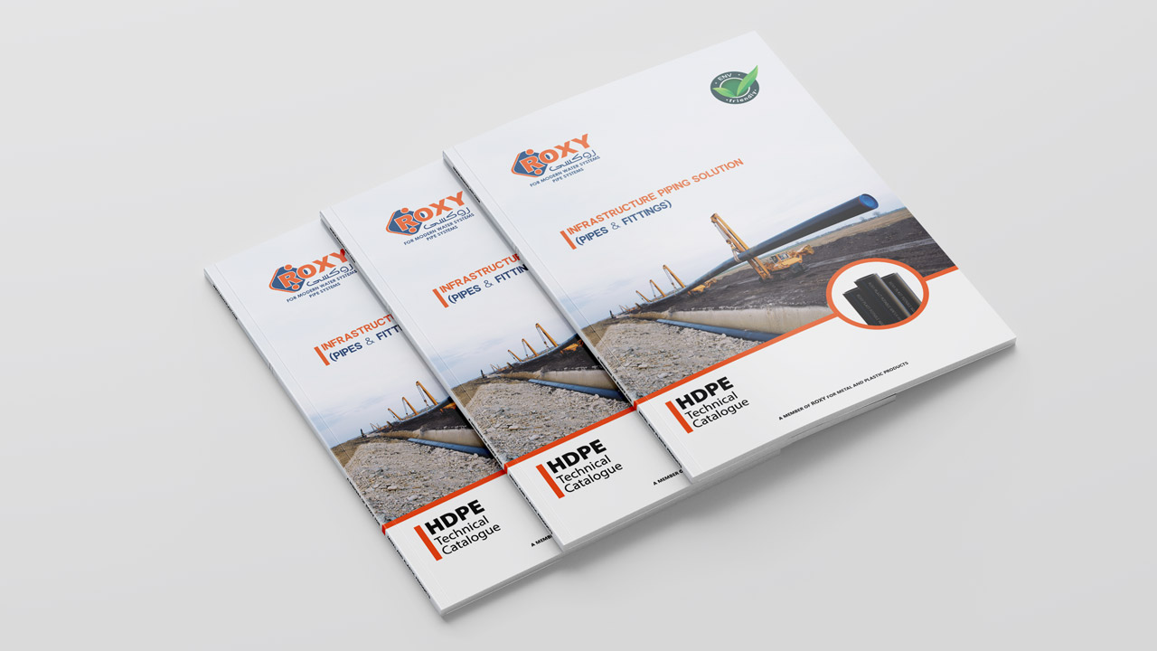 Roxy HDPE Technical Product Catalog Design Branding Catalogue Presentation Design 