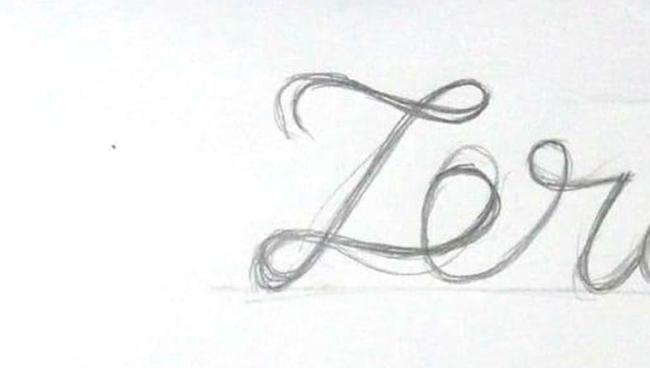 logo concept sketch for zero by dawayer studio creative team
